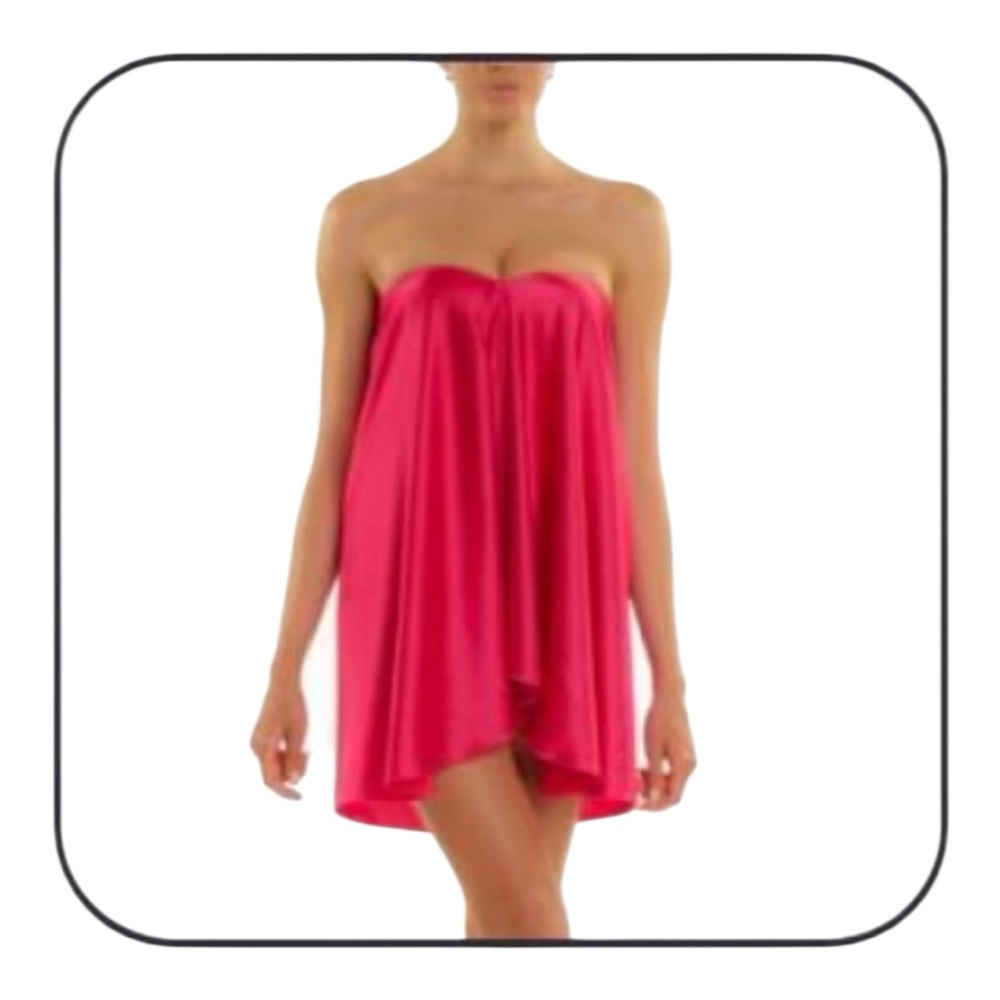 Clara Aestas Fuchsia Short Bouquet Dress XS | Luxury Resortwear